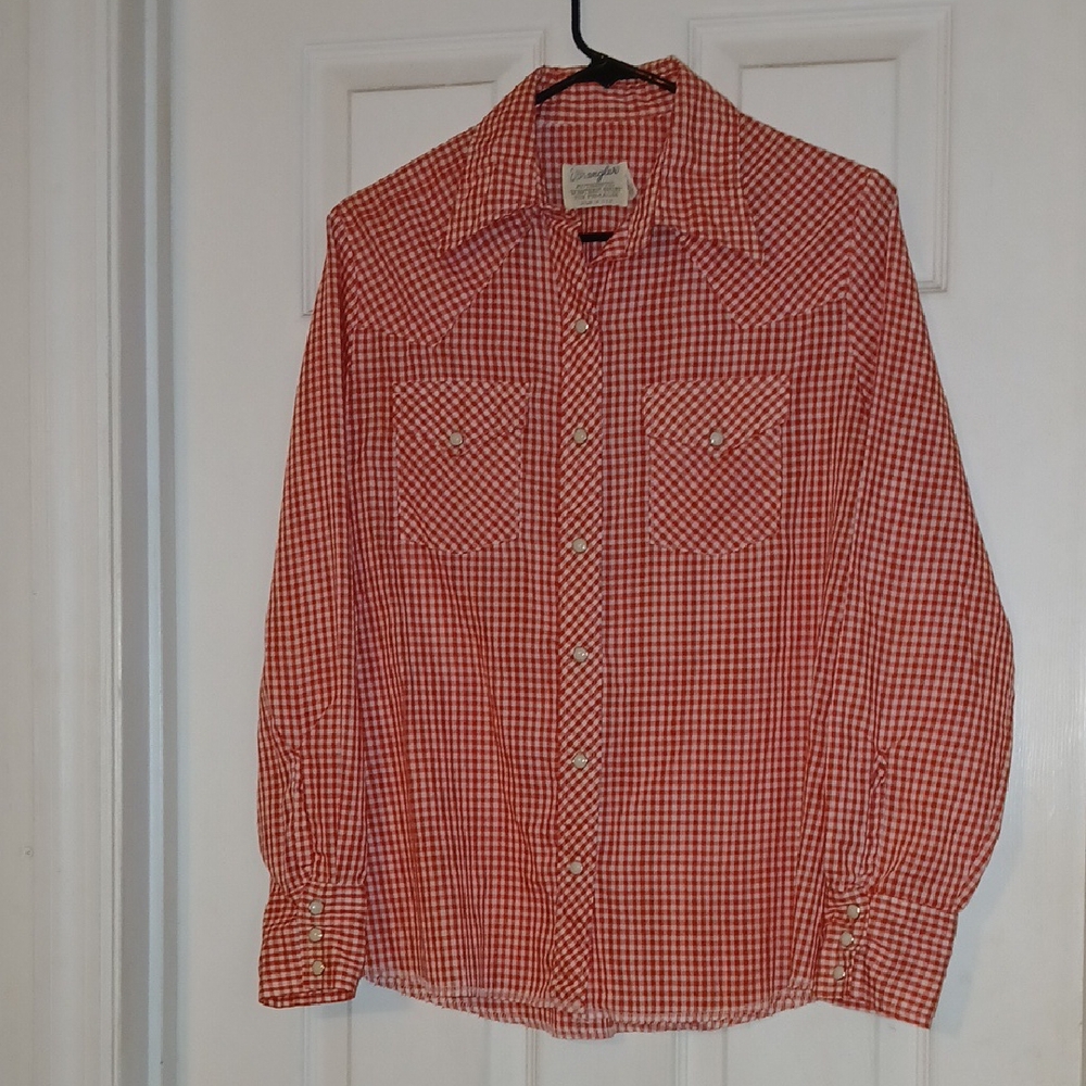 Wrangler Red Gingham Casual Shirt